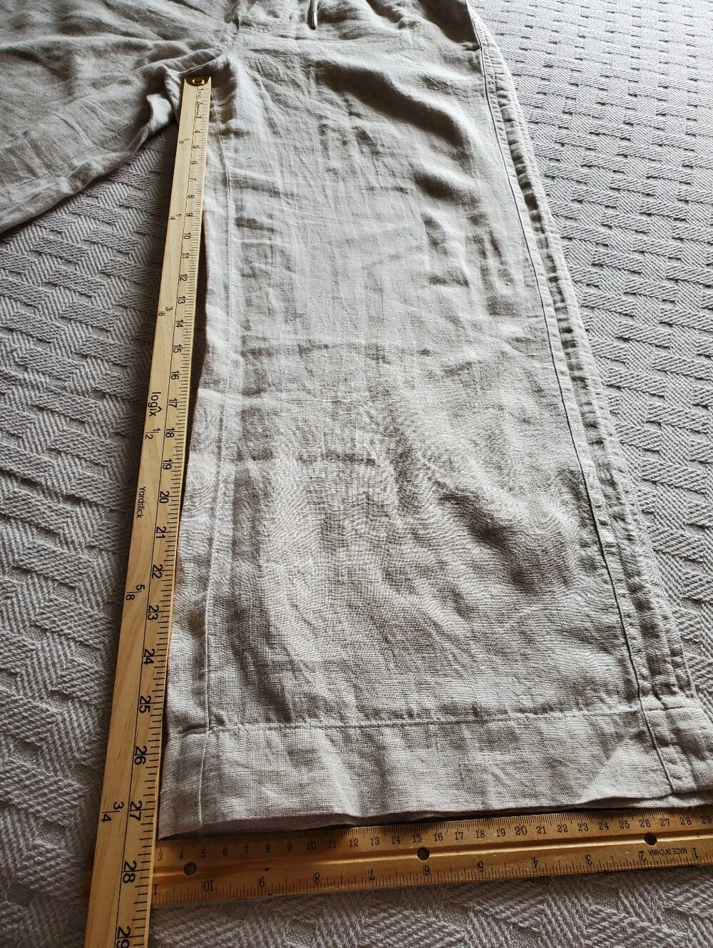 NWT Quince 100% European Linen Wide Leg Pants Flax Drawstring